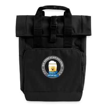 kein alkohol bier prost trinken saufen Humor Party - Rolltop Rucksack mit zwei Griffen - Schwarz - Vorne
