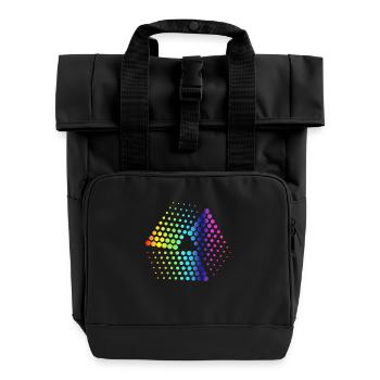 abstrakte punkte - Rolltop Rucksack mit zwei Griffen - Schwarz - Vorne