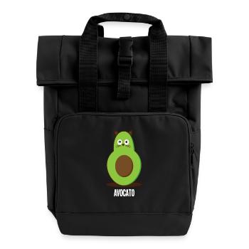 Katze Weihnachten Geschenk Kätzchen verspielt miau - Rolltop Rucksack mit zwei Griffen - Schwarz - Vorne