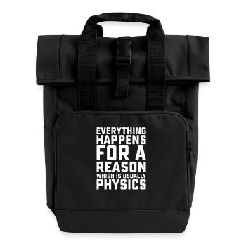 Physics - Roll Top Backpack with Two Handles - black - Front