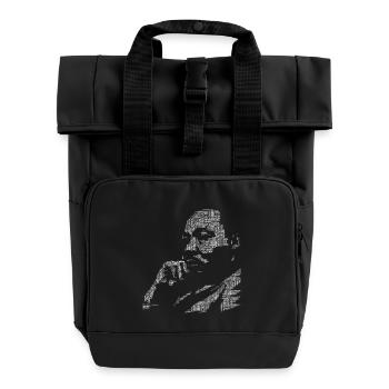 MArtin luther King i have a Dream Black power anti - Rolltop Rucksack mit zwei Griffen - Schwarz - Vorne