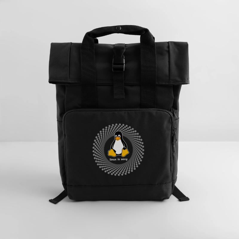 Pinguin pc Computer Nerd sysadmin Programm geek Rolltop Rucksack mit zwei Griffen