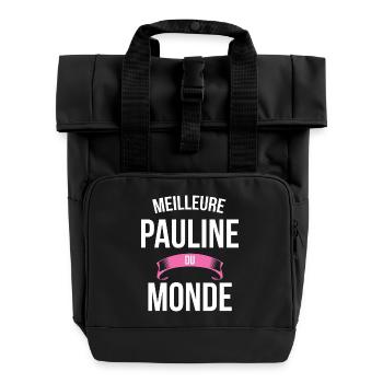 Meilleure Pauline du monde femme - Sac à dos Roll Top à deux anses - noir - Devant