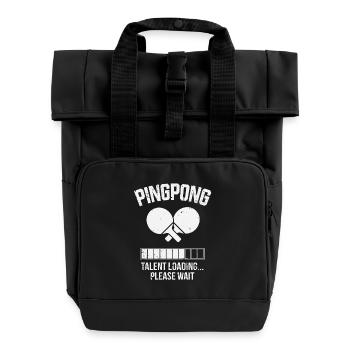 Ping-à-table Le talent charge s’il vous plaît attendre cadeau - Sac à dos Roll Top à deux anses - noir - Devant