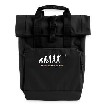 Dart - Evolution - Lustig - Geschenk - Rolltop Rucksack mit zwei Griffen - Schwarz - Vorne