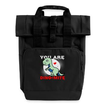 Vous êtes Dino-Mite - sort Dino - amour - Sac à dos Roll Top à deux anses - noir - Devant