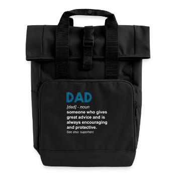 Journée de cadeau T-shirt de papa papa papa drôle Père - Sac à dos Roll Top à deux anses - noir - Devant