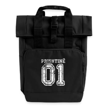 Pristina Prishtine 01 License plate Albanian Kosovo - Roll Top Backpack with Two Handles - black - Front