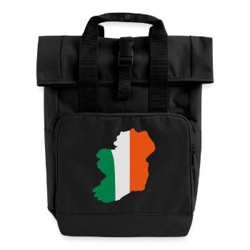 Ireland - Roll Top Backpack with Two Handles - black - Front