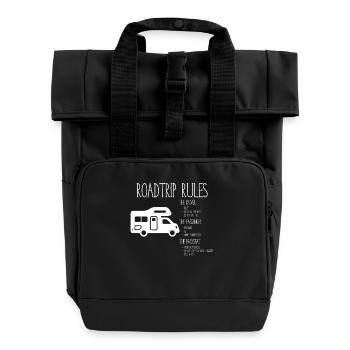Road Trip Rules - Règles pour les vacances - Sac à dos Roll Top à deux anses - noir - Devant