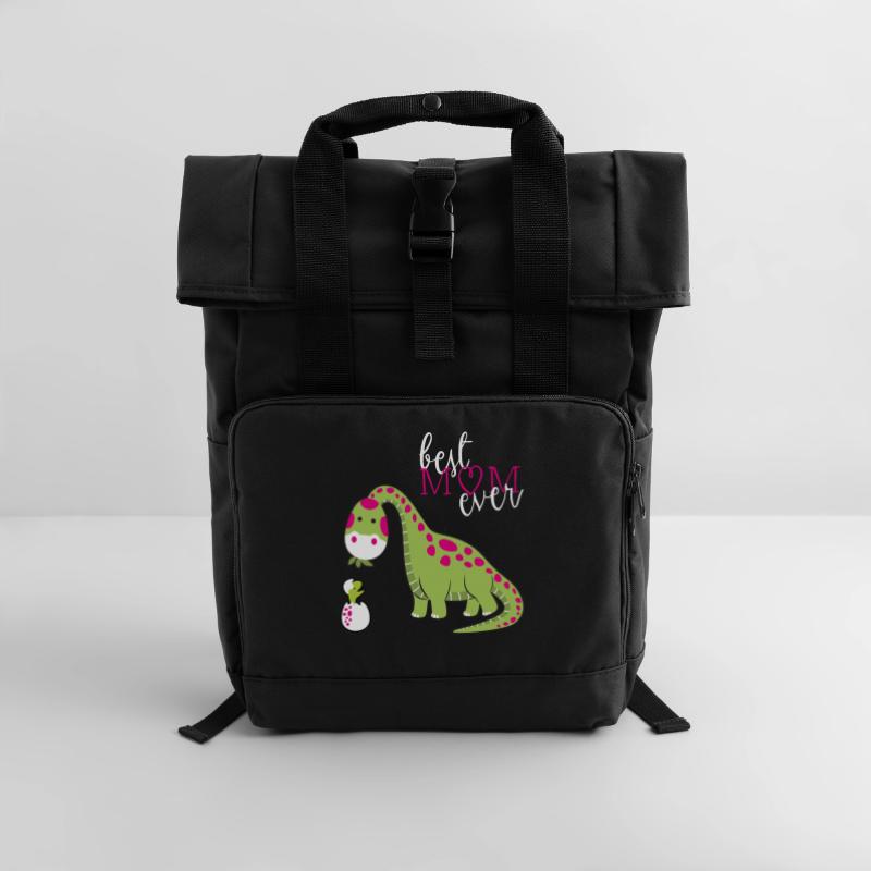 Dino Mutter Muttertag T-Shirt Mutter Tag Tee Rolltop Rucksack mit zwei Griffen