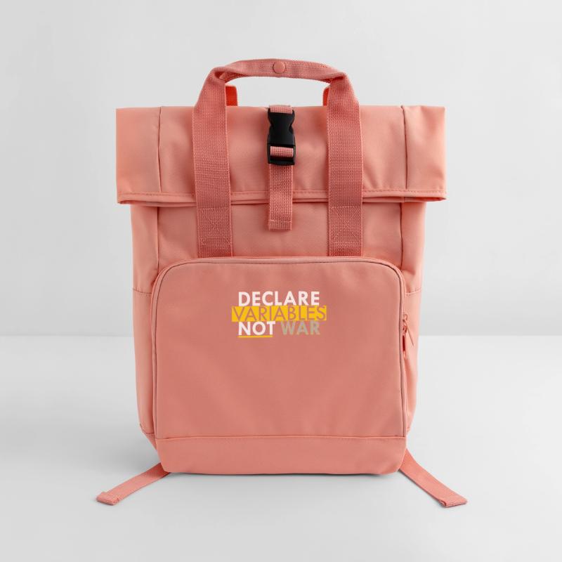 Declare Variables not War programmer gift Roll Top Backpack with Two Handles