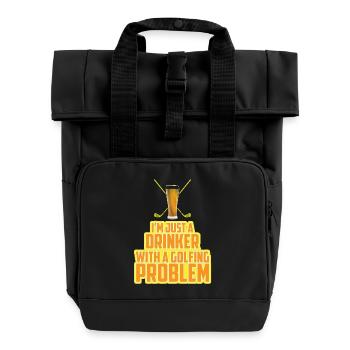 Golfing Problem - Rolltop Rucksack mit zwei Griffen - Schwarz - Vorne
