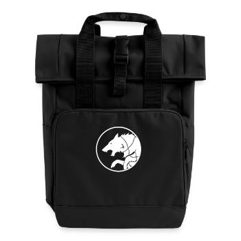 Fenrir Wolf Walhalla Nordic say Odin Thor - Roll Top Backpack with Two Handles - black - Front