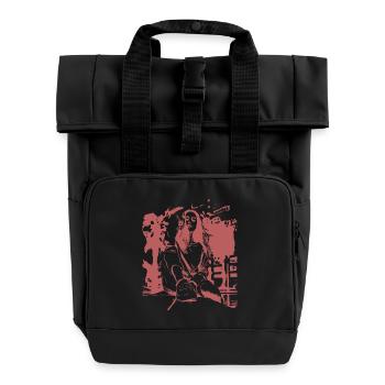 Sexy Girl - Roll Top Backpack with Two Handles - black - Front