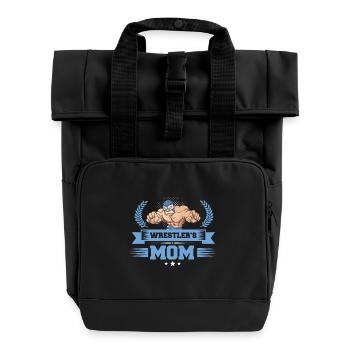 Wrestler’s Mom - Rolltop Rucksack mit zwei Griffen - Schwarz - Vorne