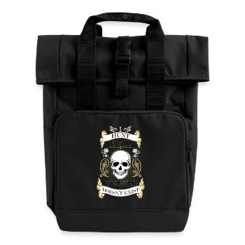 I hunt evil - Roll Top Backpack with Two Handles - black - Front