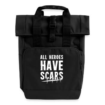 All Heroes have Scars - tough pun - Sac à dos Roll Top à deux anses - noir - Devant