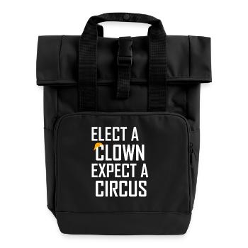 Choisissez un clown Attendez-vous à un anti-atout de cirque - Sac à dos Roll Top à deux anses - noir - Devant