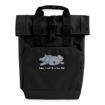 Koala - Koalas - Koala T-Shirt - Chill out - Rolltop Rucksack mit zwei Griffen - Schwarz - Vorne