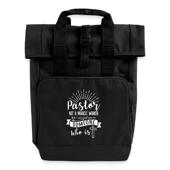 Pastor not a Miracle Worker - Sac à dos Roll Top à deux anses - noir - Devant