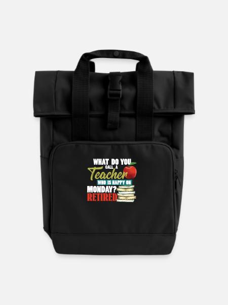 RETIRED TEACHER - Rolltop Rucksack mit zwei Griffen - Schwarz