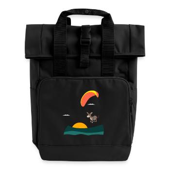 Âne mouches parapente - Sac à dos Roll Top à deux anses - noir - Devant