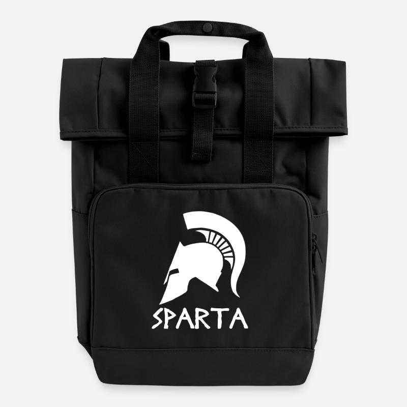 Sparte - Sac à dos Roll Top à deux anses - noir