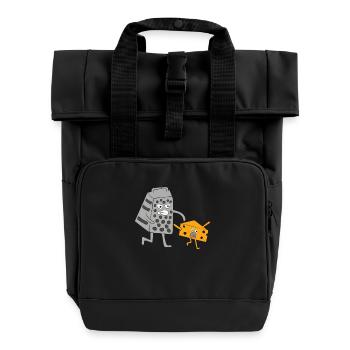 Fromage râpe fromage de chasse - Sac à dos Roll Top à deux anses - noir - Devant
