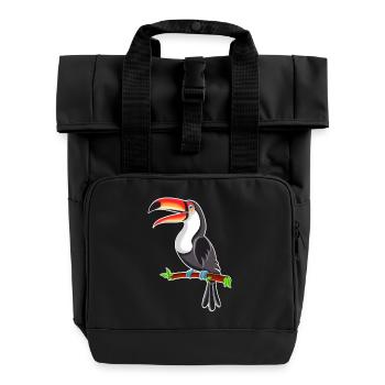 Toucan - Roll Top Backpack with Two Handles - black - Front