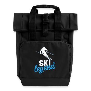 Ski Sport - Rolltop Rucksack mit zwei Griffen - Schwarz - Vorne