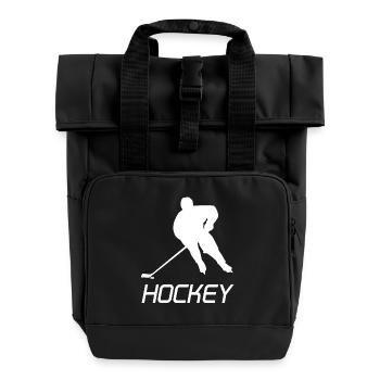 Eishockey Eishockeyspiel Eishockeyspieler Hockey - Sac à dos Roll Top à deux anses - noir - Devant