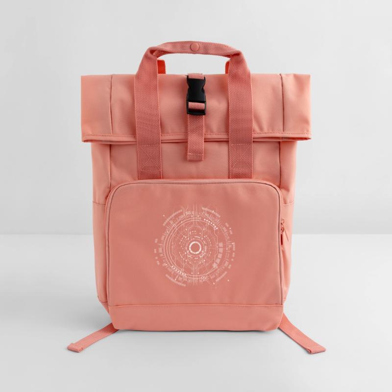computer c-base stern space cpu nerd pc coder star Rolltop Rucksack mit zwei Griffen