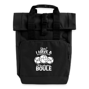 Boule pension plan - Roll Top Backpack with Two Handles - black - Front