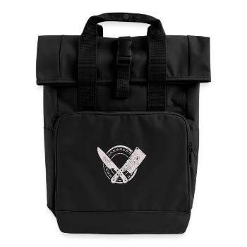 Outil de boucher - Sac à dos Roll Top à deux anses - noir - Devant