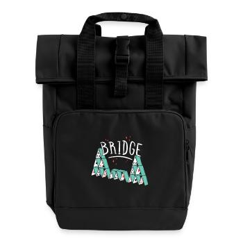 Bridge Kartenspiel - Rolltop Rucksack mit zwei Griffen - Schwarz - Vorne