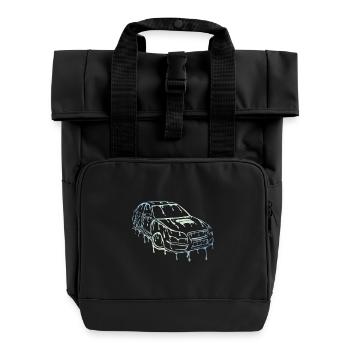 Voiture de sport - Sac à dos Roll Top à deux anses - noir - Devant