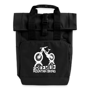 Liberté et adrénaline – VTT Freeride - Sac à dos Roll Top à deux anses - noir - Devant