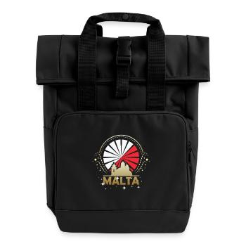 Île de Malte - Sac à dos Roll Top à deux anses - noir - Devant