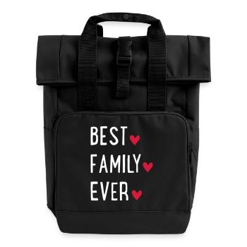 Best family in the world - Roll Top Backpack with Two Handles - black - Front