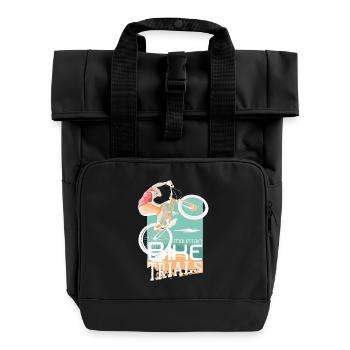 Mountain Bike Trials - Roll Top Backpack with Two Handles - black - Front