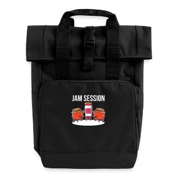 Jam Session – Süßer Marmeladen Spaß für Frühstück - Rolltop Rucksack mit zwei Griffen - Schwarz - Vorne