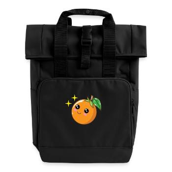 Mandarine Orange - Sac à dos Roll Top à deux anses - noir - Devant