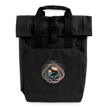 Breakdance - Roll Top Backpack with Two Handles - black - Front