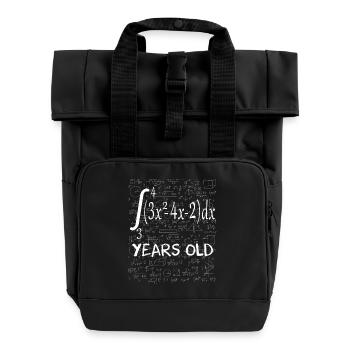 Funny Math Geek Integral Calculus 21st Birthday 21 - Roll Top Backpack with Two Handles - black - Front