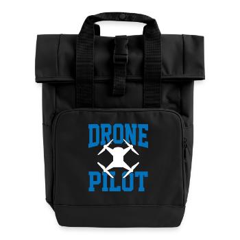 Drone pilot - Roll Top Backpack with Two Handles - black - Front