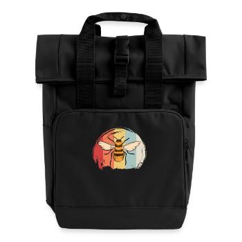 Abeille - Sac à dos Roll Top à deux anses - noir - Devant
