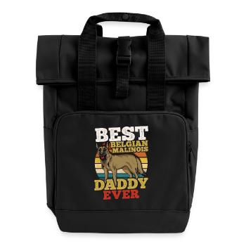 Malinois - Roll Top Backpack with Two Handles - black - Front