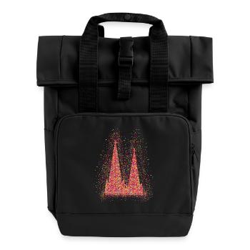 Kölner Dom Konfetti Im Herzen Karneval Herz Köln - Rolltop Rucksack mit zwei Griffen - Schwarz - Vorne