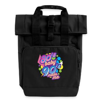 80s bébé des années 90 m'a fait 1980 1990 - Sac à dos Roll Top à deux anses - noir - Devant